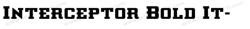 Interceptor Bold It字体转换